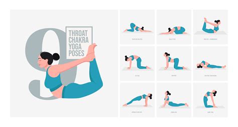 Throat Chakra Yoga Poses Young Woman Practicing Yoga Pose Woman