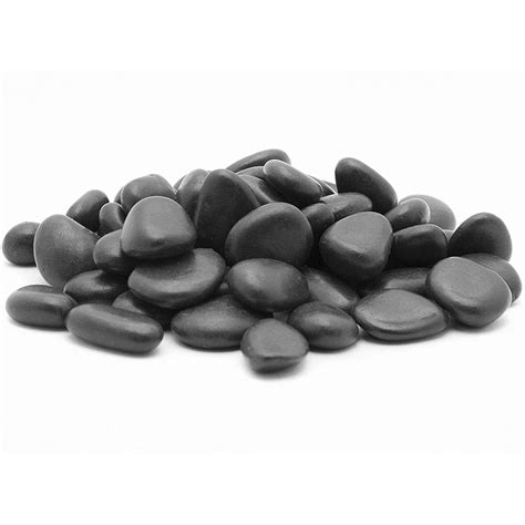 Rain Forest Black Polished Pebbles Margo Garden Products