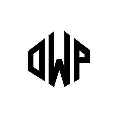 OWP letter logo design with polygon shape. OWP polygon and cube shape