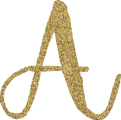 Large Printable Gold Glitter Letters