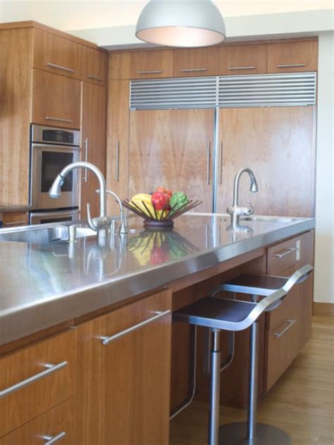 10 Beautiful Stainless Steel Kitchen Island Designs