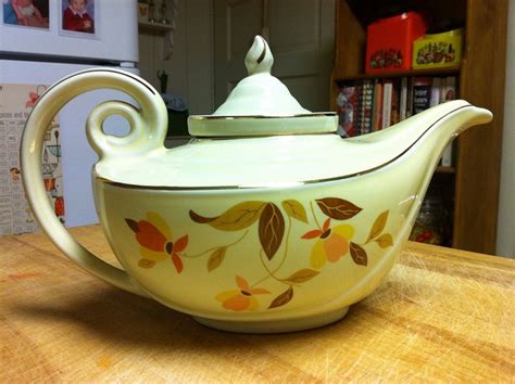 Hall Autumn Leaf Aladdin Teapot Tea Pots Jewel Tea Dishes Tea Cafe