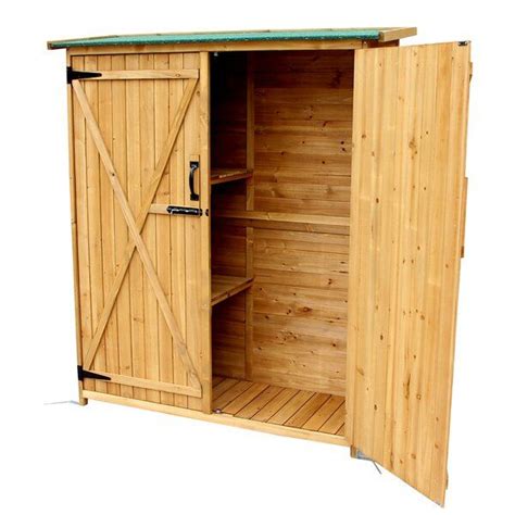 Mcombo Tall Fir 4 Ft W X 15 Ft D Solid Wood Lean To Tool Shed