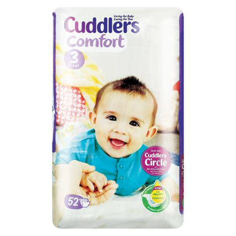 Cuddlers Comfort Size 3 Diapers 52 Pack Disposable Nappies Nappies