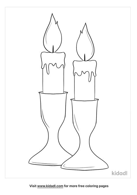 Free Shabbat Candles Coloring Page Coloring Page Printables Kidadl