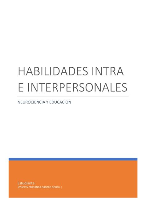 Habilidades Intra E Interpersonales By Josselyn Orozco Issuu