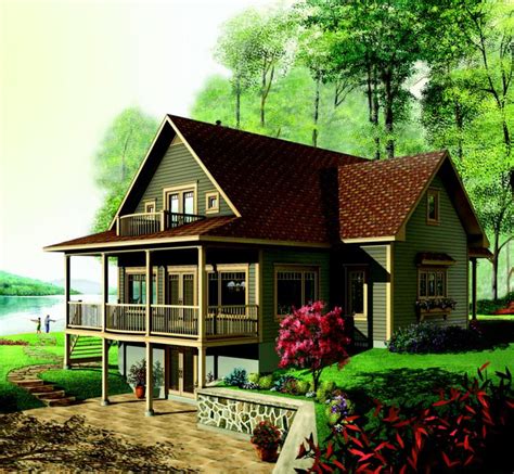 Lake house plans from better homes and gardens lake house plans are primarily homes designed to be built on the water, capturing the beauty of a landscape. Basement Plan: 2,393 Square Feet, 3 Bedrooms, 3.5 ...