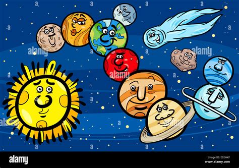 Adorable Caricatura Amarilla Del Sistema Solar Png Sistema Solar Porn