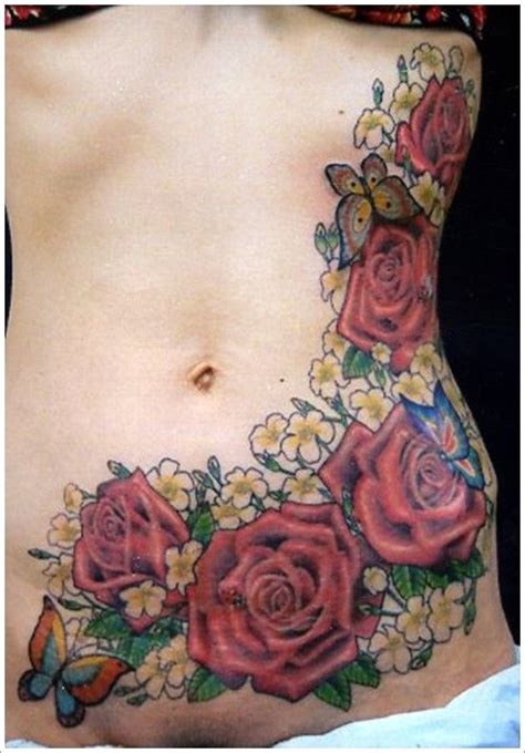Bat tattoo is an odd choice for a tattoo. Brilliant painted massive multicolored floral tattoo with ...