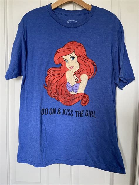 Ariel The Little Mermaid Kiss The Girl Shirt Sz L Gem