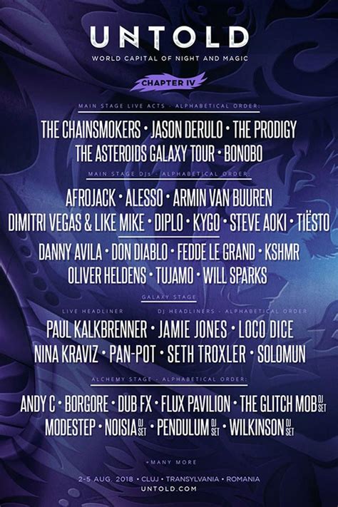 Breaks through the traditional stage production and offers a unique theatrical untold. UNTOLD Festival 2018 - Info și bilete