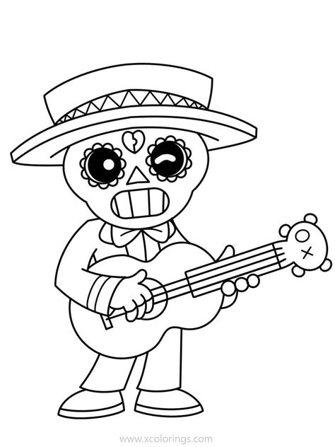 Select the character you want to get. Brawl Stars Character Poco Coloring Pages - XColorings.com