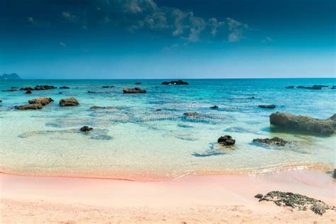 Amazing Pink Sand Beach With Crystal Clear Water In Elafonissi Beach