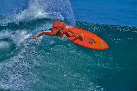 Lisa Anderson Surfing Ocean Surf Surfer