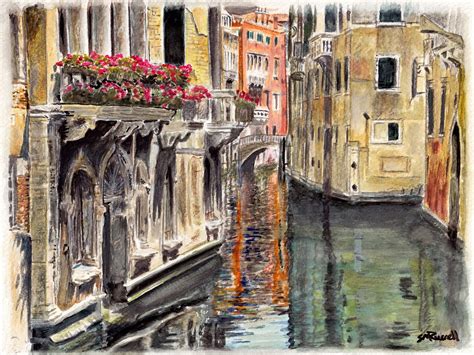Venice Watercolor Landscape Watercolor Landscape Paintings Venice