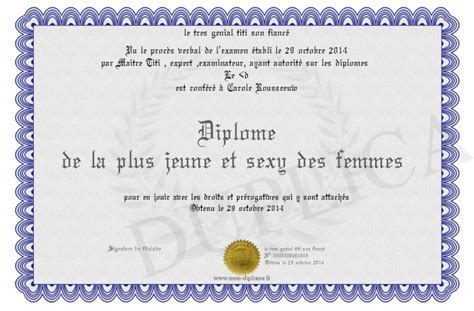 Diplome De La Plus Jeune Et Sexy Des Femmes