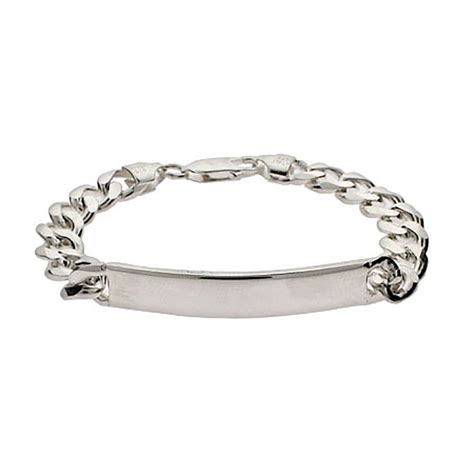 Ladies Sterling Silver Curb Link Id Bracelet Eves Addiction®