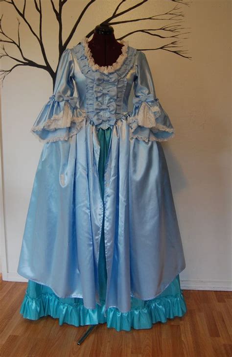 Blue Satin Marie Antoinette Fairy Victorian Inspired Rococo Costume Top