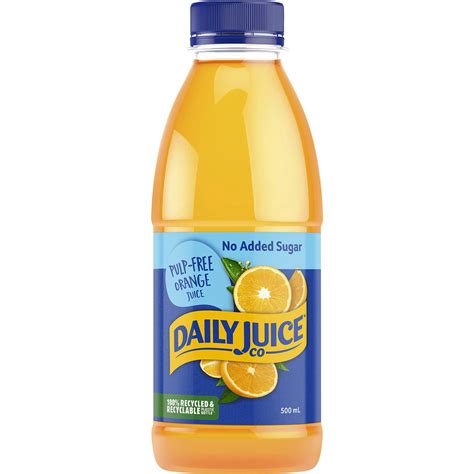 Calories In Daily Juice Orange Juice Pulp Free Calcount