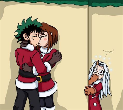 Izuocha Xmas Kiss By Edcom02 On Deviantart My Hero Academia Episodes