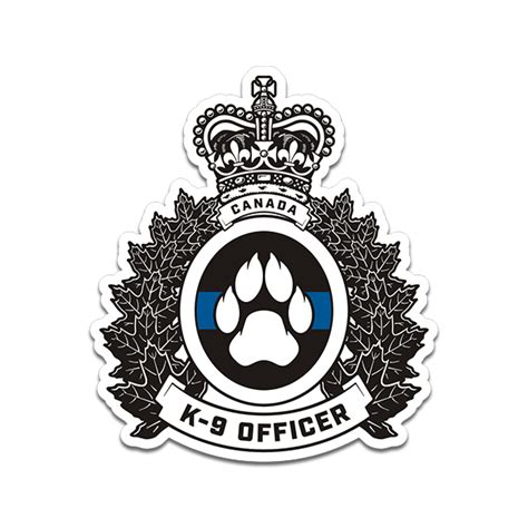 K9 Canada Police Dog Thin Blue Line Sticker Decal K 9 Handler Rcmp Unit