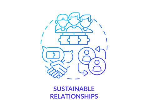 sustainable relationships blue gradient concept icon by bsd ~ epicpxls