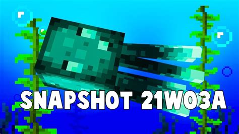 Minecraft Snapshot 21w03a Glow Squid Y Glow Lichen Youtube