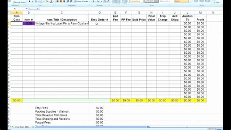 Unique Store Inventory In Excel Simple Pandl Template