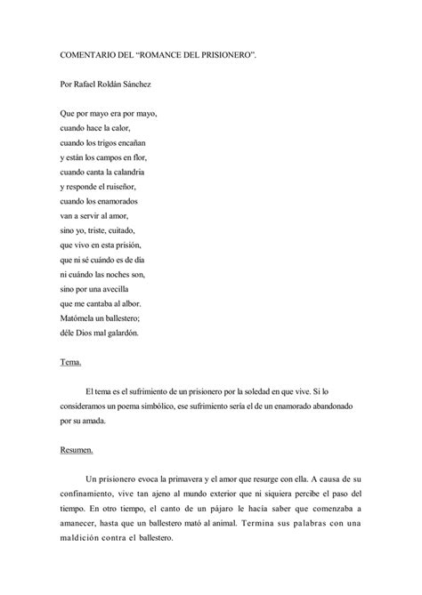 Poema Romance Del Prisionero Analisis Sitios Online Para Adultos En Santander