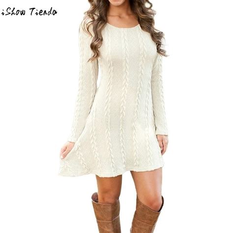 Women Causal Plus Size S Xl Short Sweater Dress Female Autumn Winter