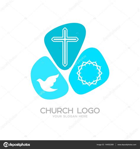 Church Logo Christian Symbols The Cross Of Jesus Christ A Dove The