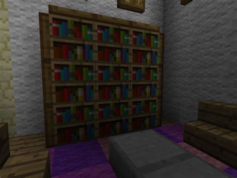 Bookshelves With Trap Door Detailing Minecraft Interior Design Minecraft Interior Design