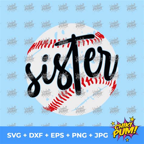 Baseball Sister Svg Baseball Svg Baseball Shirt Grunge Etsy