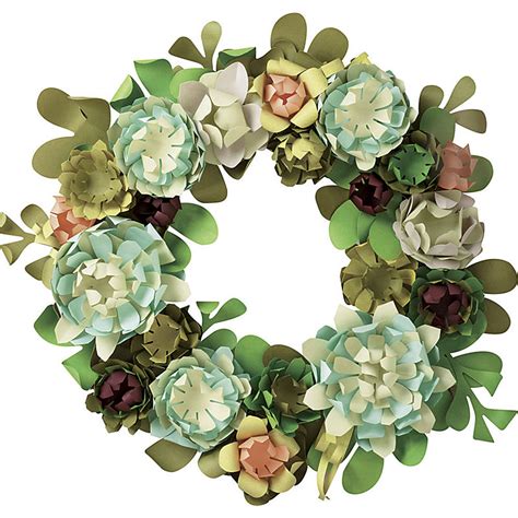 Just Crafty Enough Project Paper Flower Wreath