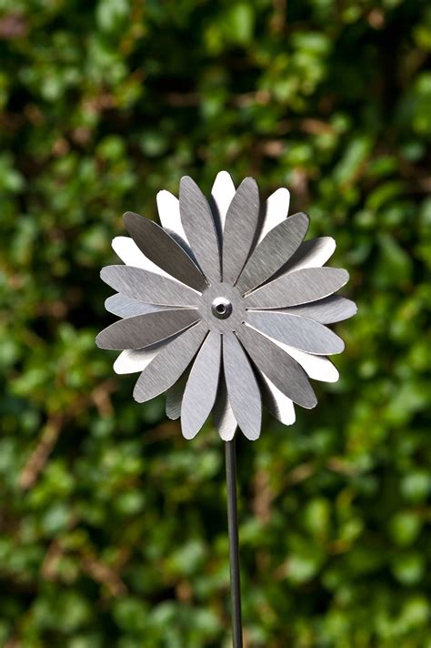 Daisy Stainless Steel Metal Flower Stem Silver Flower Garden Etsy
