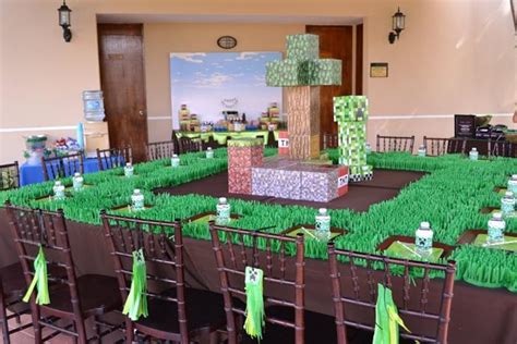 Nicole did such a great job on the decorations and the kids loved it! Kara's Party Ideas Minecraft Themed Birthday Party via ...