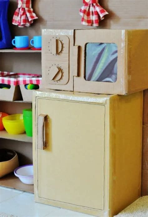 Fun Diy Play Kitchen Made Of Cardboard