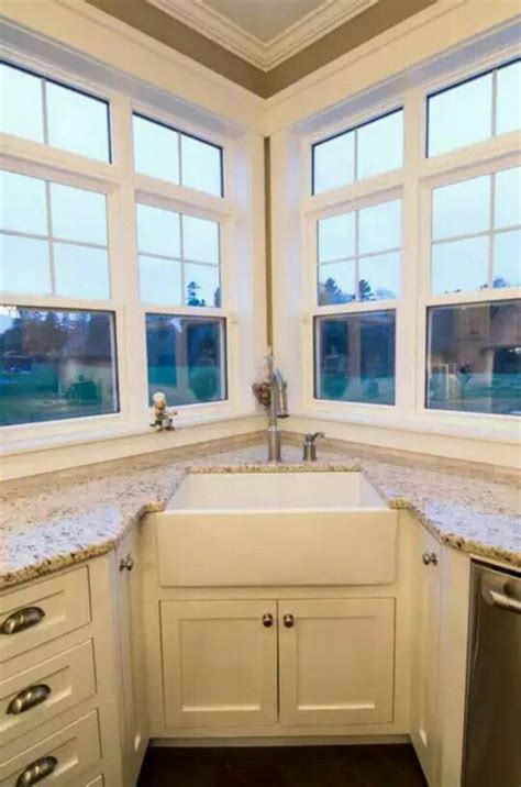 Corner kitchen sink cabinets are generally larger than other base cabinets. 55 best Corner Kitchen Windows images on Pinterest ...