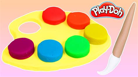 Learn Rainbow Colors With Play Doh Fun Diy Paint Palette For Kids
