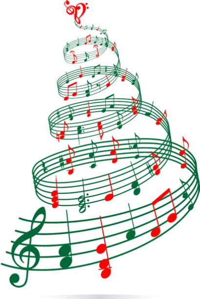 Download Musical Clipart Christmas Tree Christmas Music Notes Png