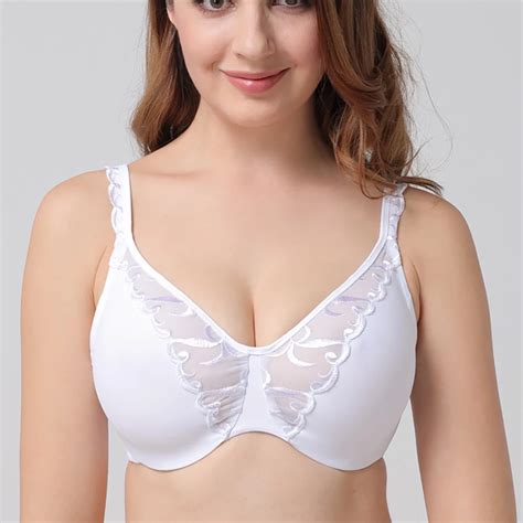 white women s plus size bra full cup underwire lace no padded in bras from underwear