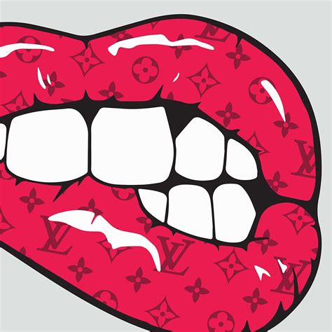Club san luis vector logo. Louis Vuitton Fashion Pop Art Lips - Light | Pop art lips ...