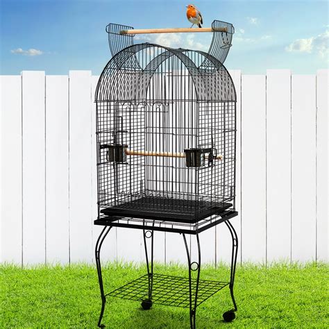 Large Bird Cage Budgie Parrot Aviary With Perch And Stand