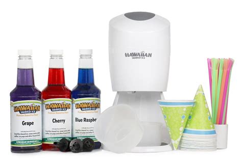 Hawaiian Shaved Ice S900a Shaved Ice And Snow Cone Machine With 3 Flavor Syrup Pack And
