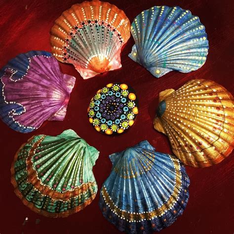 Dot Painted Seashells By Aggie Janssens May 2017