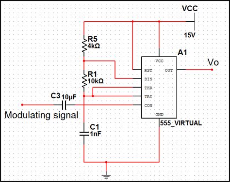 Pulse Width Modulation Circuit Using 555 Circuit Diagram
