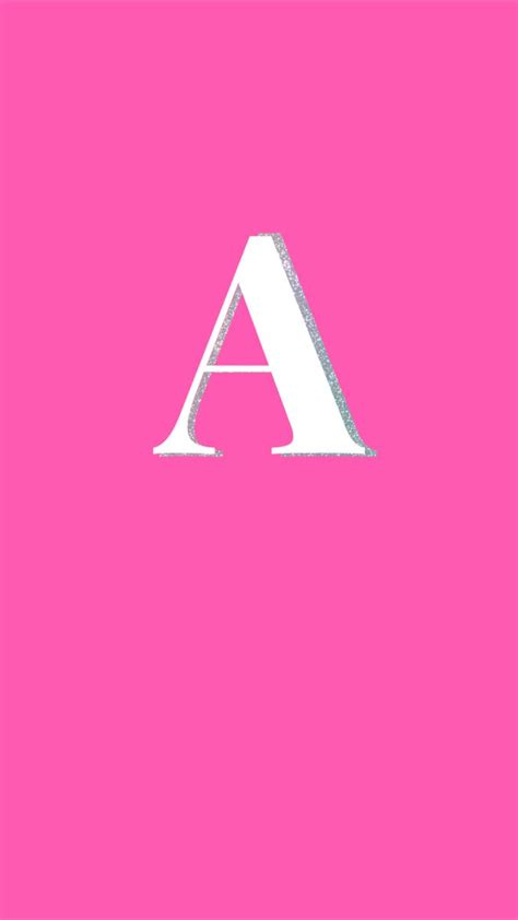 Cute Background Wallpaper Hot Pink Initials Letter A Pink Background Preppy Style Cute