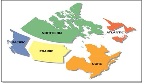 Canadas 5 Regions
