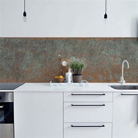 What kind of wallpaper to use in pool house? Bronze Copper Kitchen Walls Backsplash Wallpaper By Lime ...