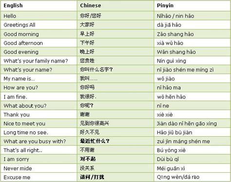 Some Common Chinese Phrases Chinesisch Lernen Chinesisches Alphabet